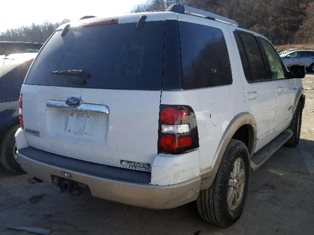 1FMEU74E97UA44165 - 2007 FORD EXPLORER E WHITE photo 4