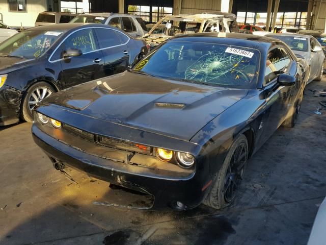 2C3CDZFJXFH782628 - 2015 DODGE CHALLENGER BLACK photo 2