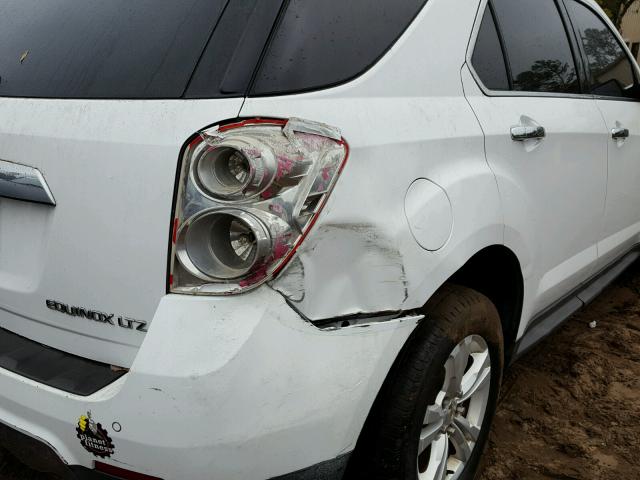 2GNFLGEKXC6258274 - 2012 CHEVROLET EQUINOX LT WHITE photo 9