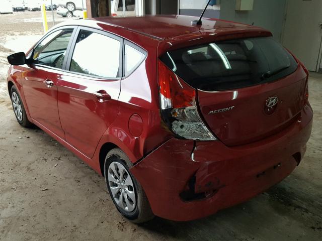 KMHCT5AE1GU276763 - 2016 HYUNDAI ACCENT SE RED photo 3