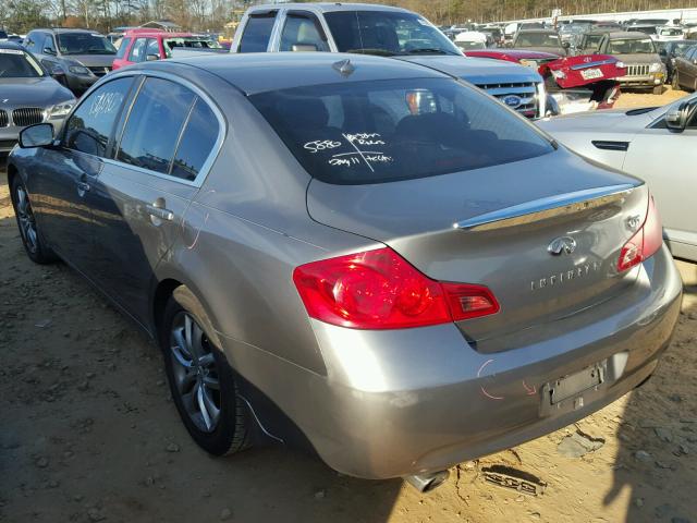 JNKBV61E08M220121 - 2008 INFINITI G35 GRAY photo 3