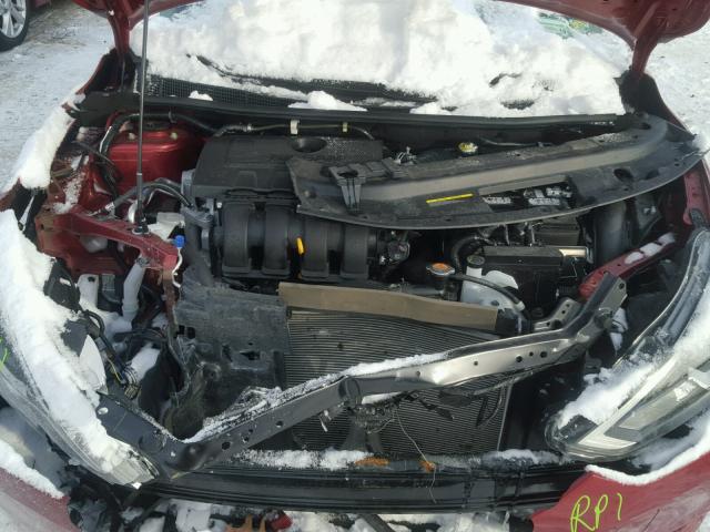 3N1AB7AP6HY288632 - 2017 NISSAN SENTRA S RED photo 7