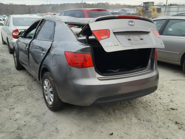 KNAFU4A20C5632183 - 2012 KIA FORTE EX GRAY photo 3