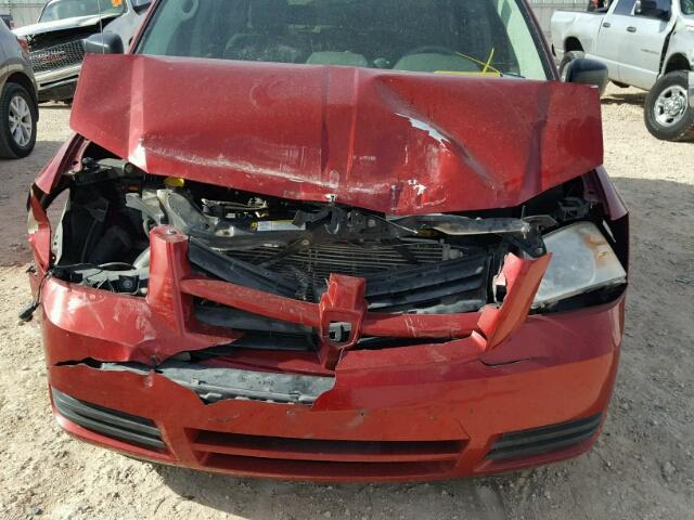 2D8HN44H48R729925 - 2008 DODGE GRAND CARA MAROON photo 9