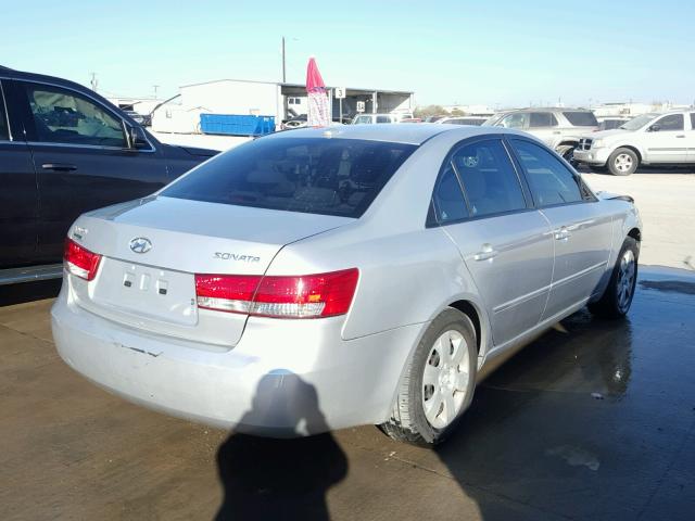 5NPET46C08H349597 - 2008 HYUNDAI SONATA GLS SILVER photo 4