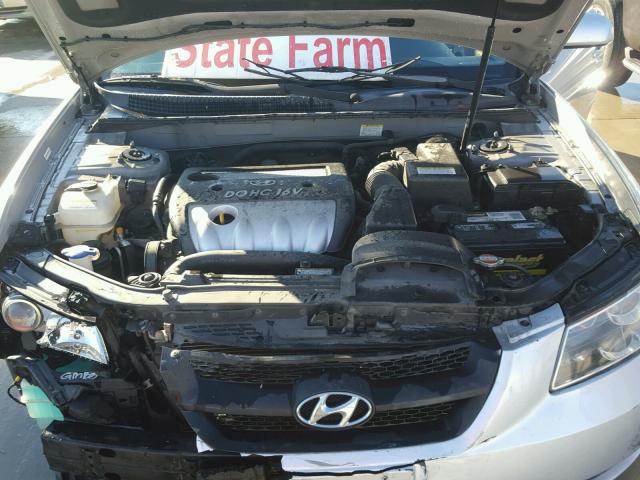 5NPET46C08H349597 - 2008 HYUNDAI SONATA GLS SILVER photo 7