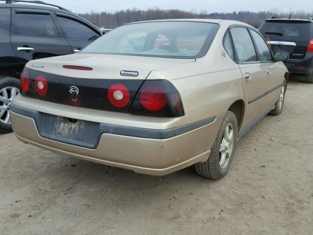 2G1WF52E049269263 - 2004 CHEVROLET IMPALA TAN photo 4