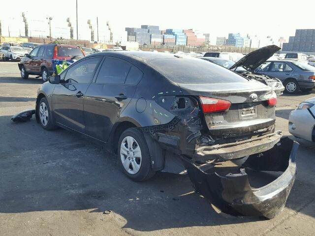 KNAFK4A62E5249518 - 2014 KIA FORTE LX BLACK photo 3