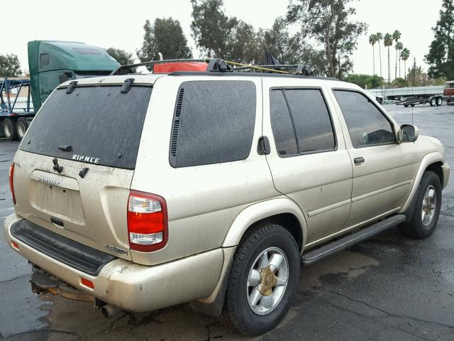 JN8DR07X21W503915 - 2001 NISSAN PATHFINDER GOLD photo 4