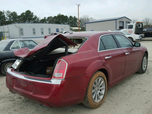 2C3CA5CG1BH529542 - 2011 CHRYSLER 300 LIMITE BURGUNDY photo 4