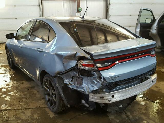 1C3CDFBA1DD137980 - 2013 DODGE DART SXT BLUE photo 3