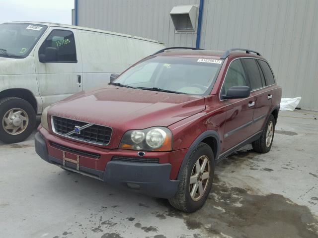 YV1CN59H841036887 - 2004 VOLVO XC90 MAROON photo 2