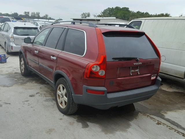 YV1CN59H841036887 - 2004 VOLVO XC90 MAROON photo 3