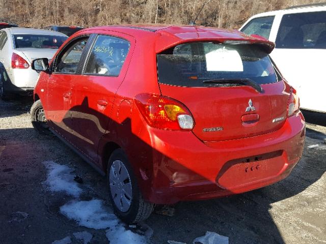 ML32A3HJ1FH041612 - 2015 MITSUBISHI MIRAGE DE RED photo 3