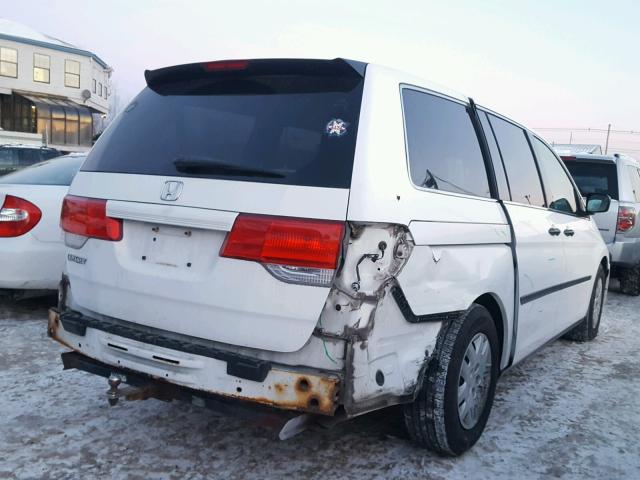 5FNRL38288B052494 - 2008 HONDA ODYSSEY LX WHITE photo 4