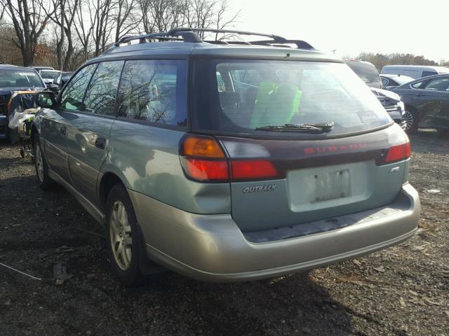 4S3BH675147633965 - 2004 SUBARU LEGACY OUT GREEN photo 3