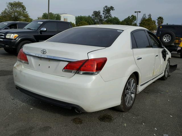 4T1BK3DB1BU413553 - 2011 TOYOTA AVALON BAS WHITE photo 4