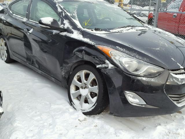 5NPDH4AE4DH174674 - 2013 HYUNDAI ELANTRA GL BLACK photo 9