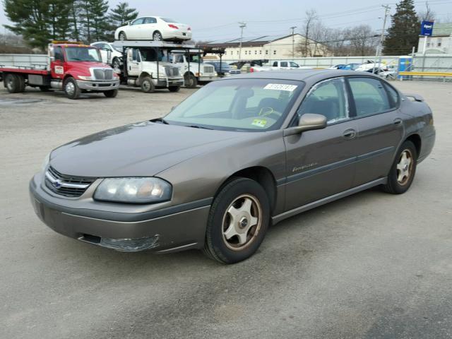 2G1WH55K929320168 - 2002 CHEVROLET IMPALA LS BROWN photo 2