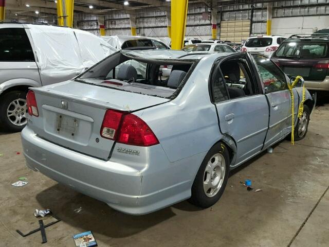 JHMES96664S019306 - 2004 HONDA CIVIC HYBR SILVER photo 4