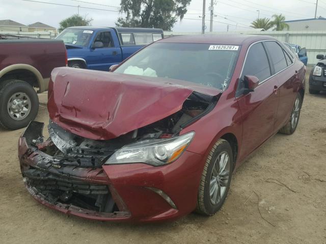 4T1BF1FK2GU505039 - 2016 TOYOTA CAMRY LE RED photo 2