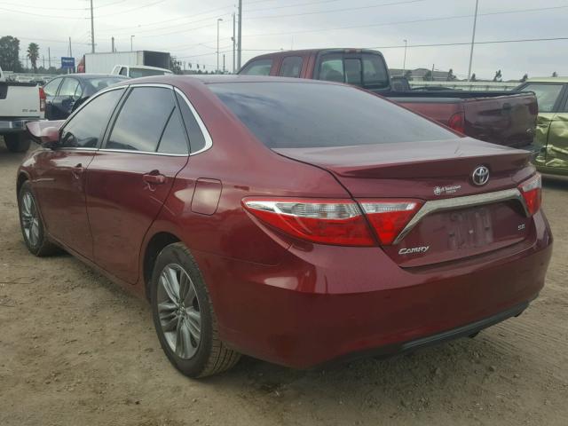 4T1BF1FK2GU505039 - 2016 TOYOTA CAMRY LE RED photo 3