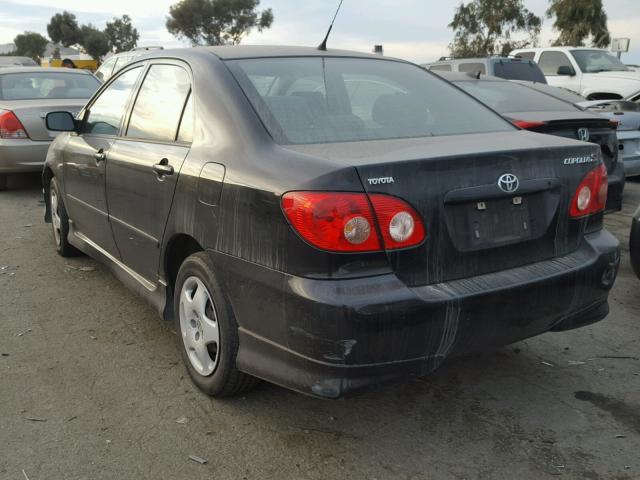 1NXBR32E77Z786239 - 2007 TOYOTA COROLLA SE BLACK photo 3