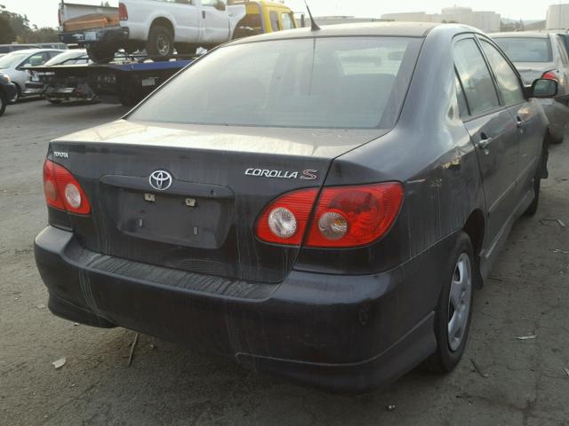 1NXBR32E77Z786239 - 2007 TOYOTA COROLLA SE BLACK photo 4