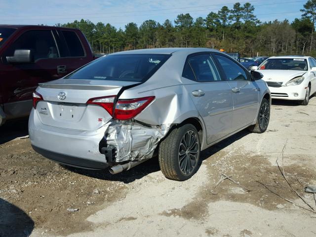 5YFBURHE7GP397465 - 2016 TOYOTA COROLLA L SILVER photo 4