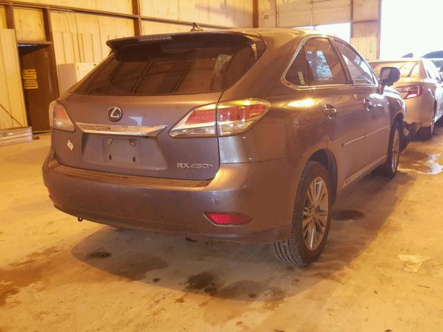 JTJZB1BA5D2410605 - 2013 LEXUS RX 450 CHARCOAL photo 4