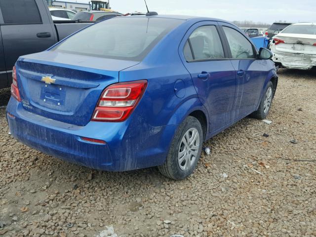 1G1JB5SHXH4151150 - 2017 CHEVROLET SONIC LS BLUE photo 4