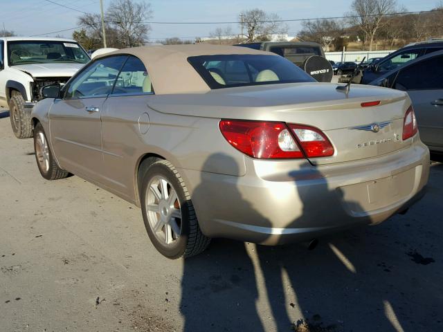 1C3LC65M18N635492 - 2008 CHRYSLER SEBRING LI GOLD photo 3