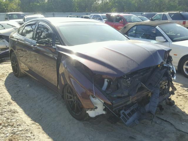 3FA6P0H92DR338195 - 2013 FORD FUSION SE BURGUNDY photo 1