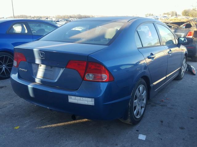 1HGFA16566L102654 - 2006 HONDA CIVIC LX BLUE photo 4