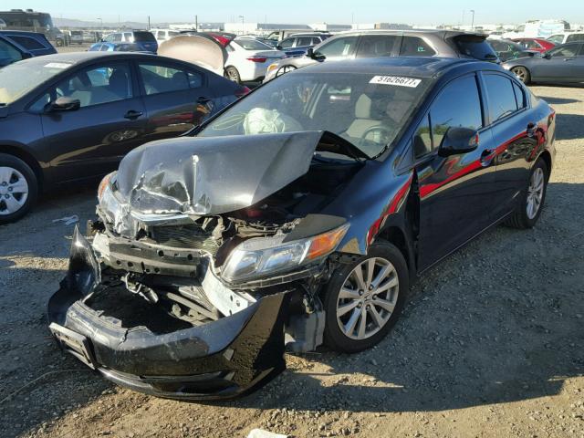 2HGFB2F80CH605019 - 2012 HONDA CIVIC EX შავი ფოტო 2