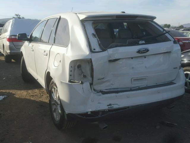 2FMDK3JCXABA26901 - 2010 FORD EDGE SEL WHITE photo 3