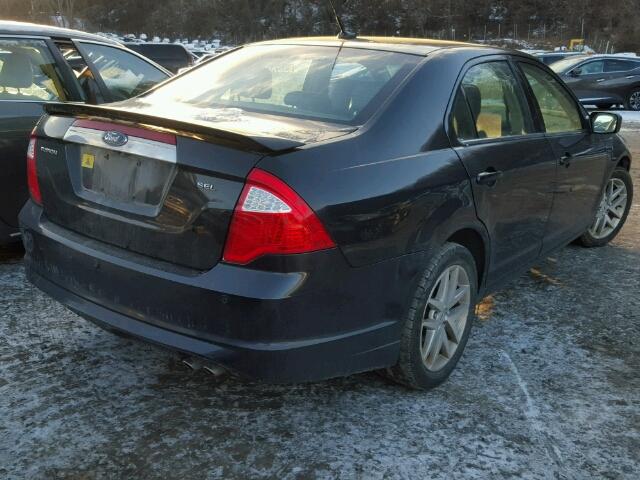 3FAHP0JA4CR313990 - 2012 FORD FUSION SEL BLACK photo 4