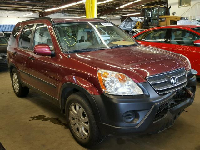 JHLRD78855C046687 - 2005 HONDA CR-V EX RED photo 1