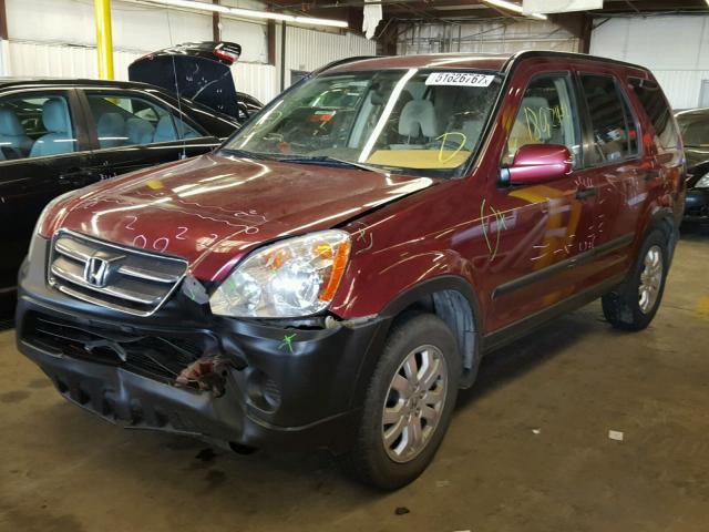 JHLRD78855C046687 - 2005 HONDA CR-V EX RED photo 2