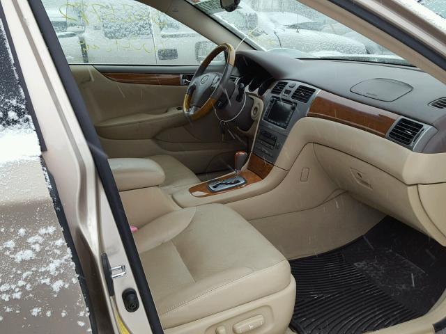 JTHBA30G155122301 - 2005 LEXUS ES 330 BROWN photo 5