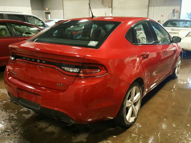 1C3CDFCB2DD341372 - 2013 DODGE DART LIMIT RED photo 4