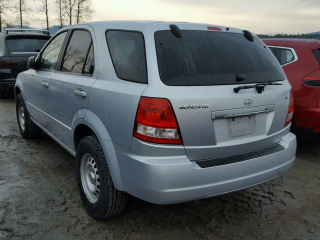 KNDJD733855492097 - 2005 KIA SORENTO EX SILVER photo 3