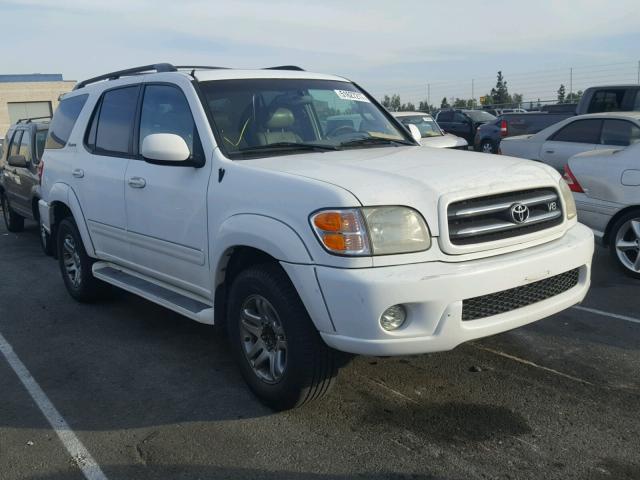 5TDZT38A14S227956 - 2004 TOYOTA SEQUOIA LI WHITE photo 1