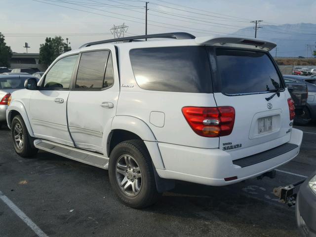 5TDZT38A14S227956 - 2004 TOYOTA SEQUOIA LI WHITE photo 3