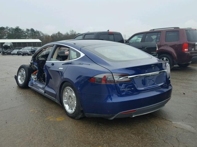 5YJSA1S20FF097463 - 2015 TESLA MODEL S 70 BLUE photo 3