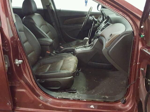 1G1PE5SB2F7197645 - 2015 CHEVROLET CRUZE LT BURGUNDY photo 5