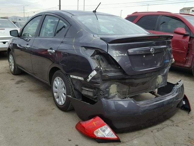 3N1CN7AP0FL934547 - 2015 NISSAN VERSA S GRAY photo 3