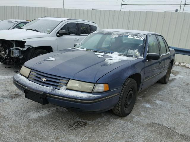 2G1WL54T7P9266238 - 1993 CHEVROLET LUMINA BLUE photo 2