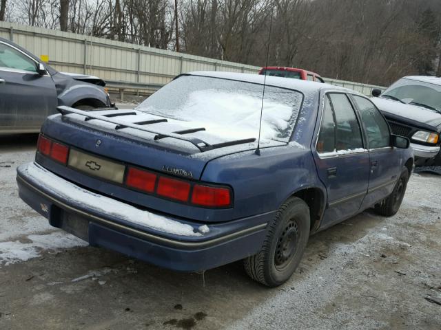 2G1WL54T7P9266238 - 1993 CHEVROLET LUMINA BLUE photo 4