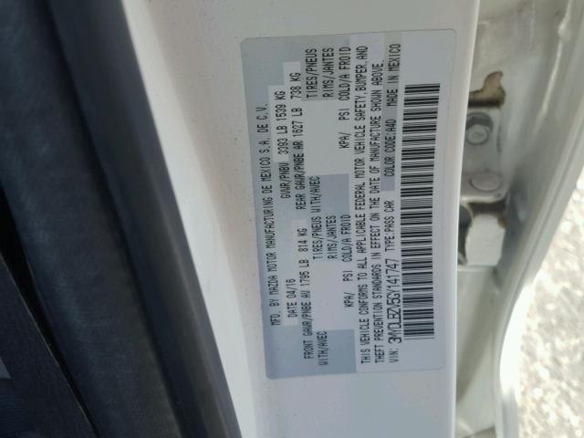 3MYDLBZV5GY141747 - 2016 TOYOTA SCION IA WHITE photo 10